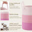 Panier à linge moderne en coton rose - portable, capacité 58L