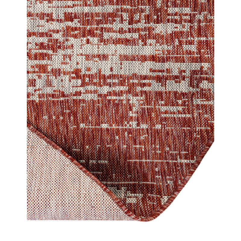 Beedeville Abstract Indoor / Outdoor Rug, Round 4'1"