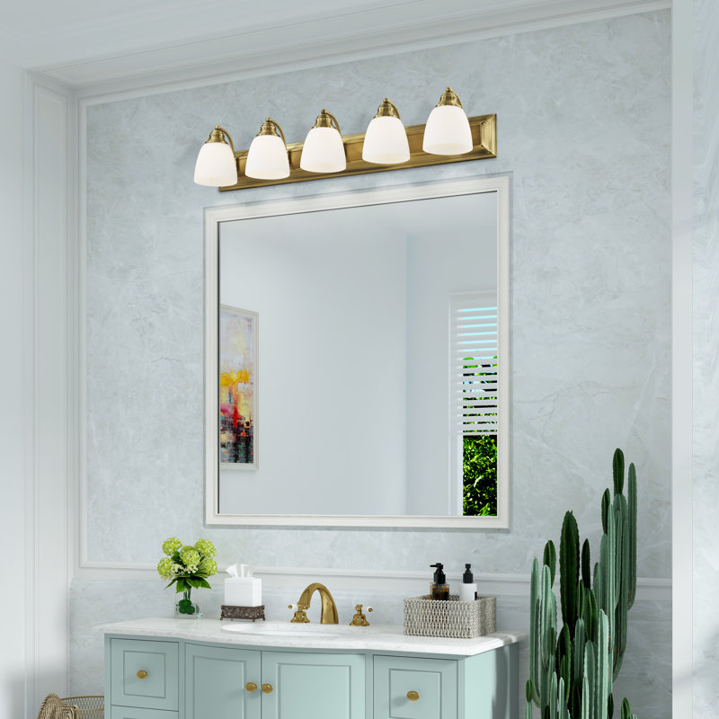 Springfield 5 - Light Dimmable Vanity Light, Antique Brass