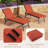 2 Pcs Outdoor Chaise Lounge Cushion With Hook & Loop Fastener Fixing Straps Patio-183946890