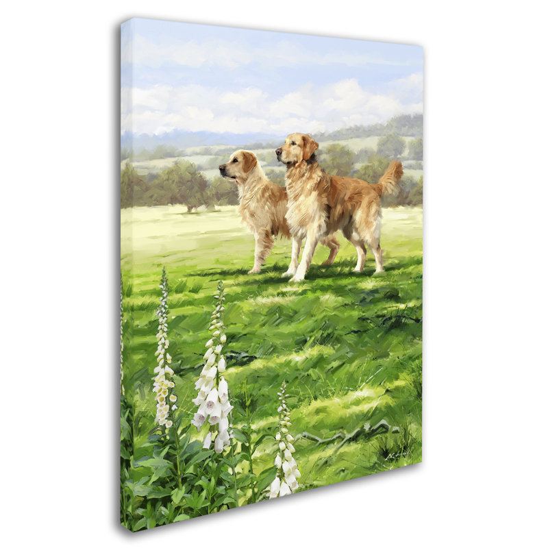 «Retriever» par Armand, reproduction sur toile, H 19 po x l 14 po x P 2 po