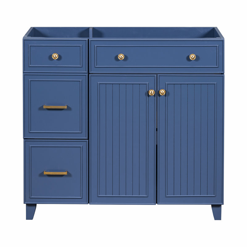 Base de meuble-lavabo simple 35,43 po seulement, Bleu