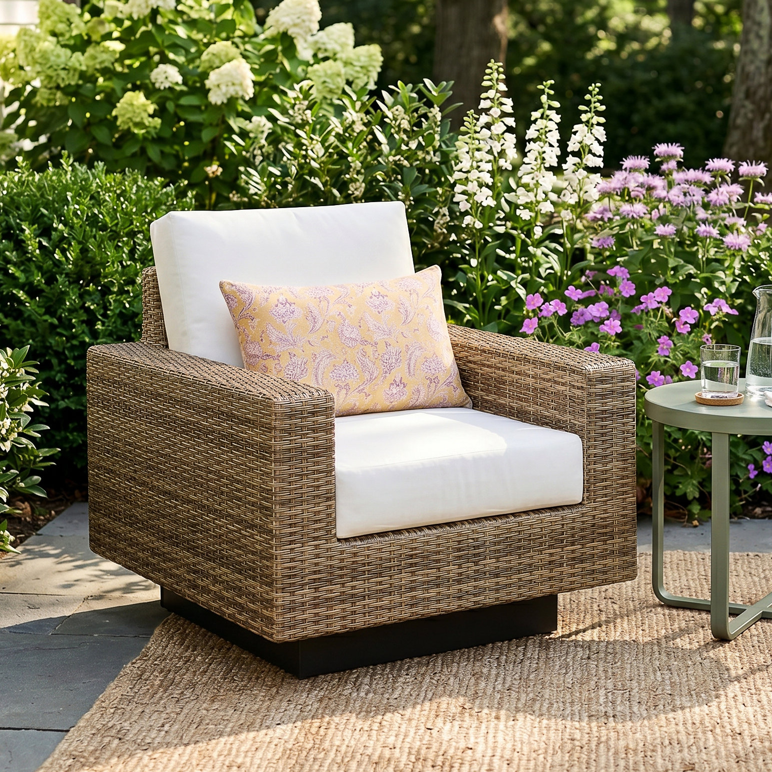 Ravinia Sunbrella® Swivel Patio Lounge Chair, Yes