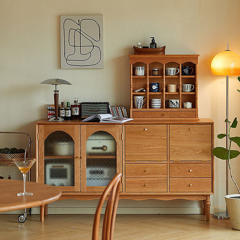 Armoire de rangement simple en bois avec buffet
