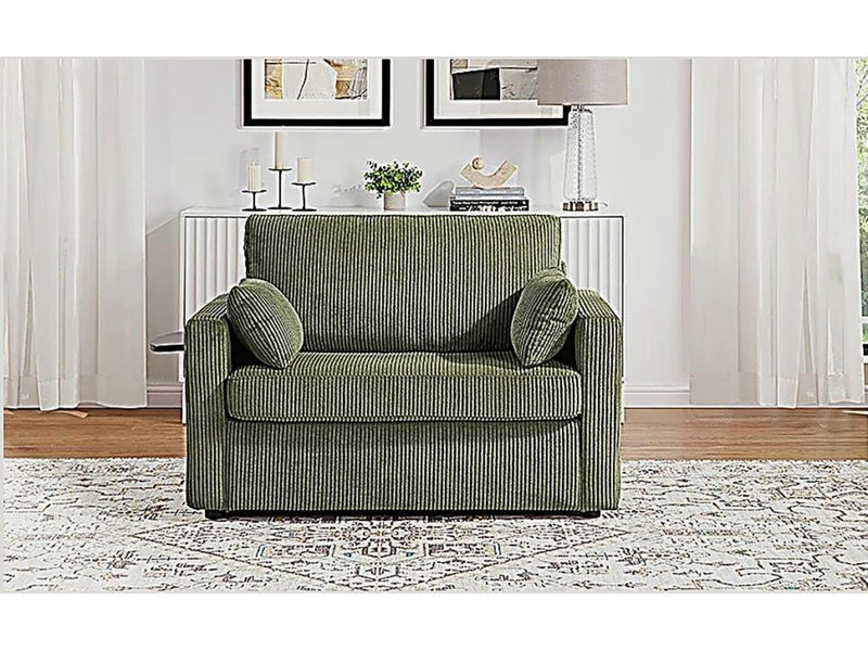 Canapé-lit simple 47,2 po, canapé-lit avec matelas pliable, table d'appoint pliable, pochette de rangement latérale et deux ports USB pour le salon, vert