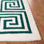 Tapis ivoire / vert en laine / coton touffeté à la main Diljana-2145723145