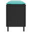 Banc de patio avec coussin en rotin de polyester 43,3 po x 11,8 po x 15,9 po-1673536923