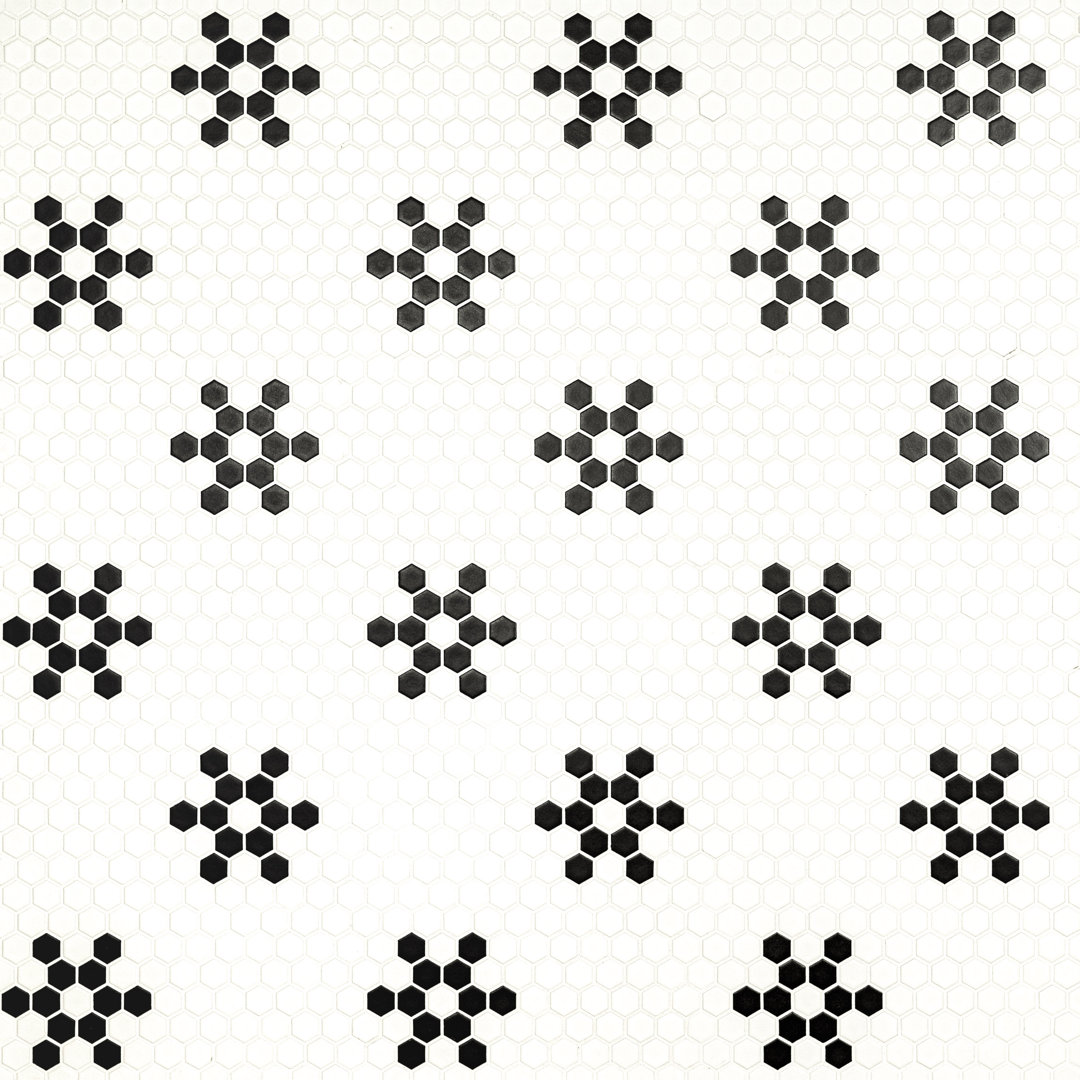 Florava 12 in. x 12 in. Matte Porcelain Mosaic Floor and Wall Tile Ackland 