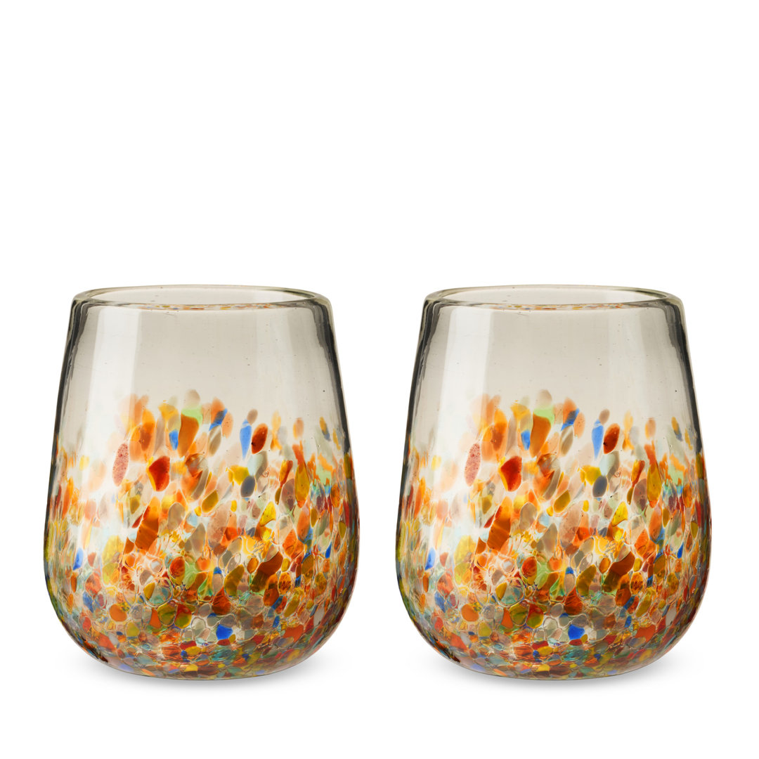 Segunda Vida Artistico Stemless Wine Glasses (Set of 2) Twine