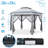 13 Ft. W x 11 Ft. D Weather-resistent Iron Patio Gazebo with sidewalls-110916855-110916852