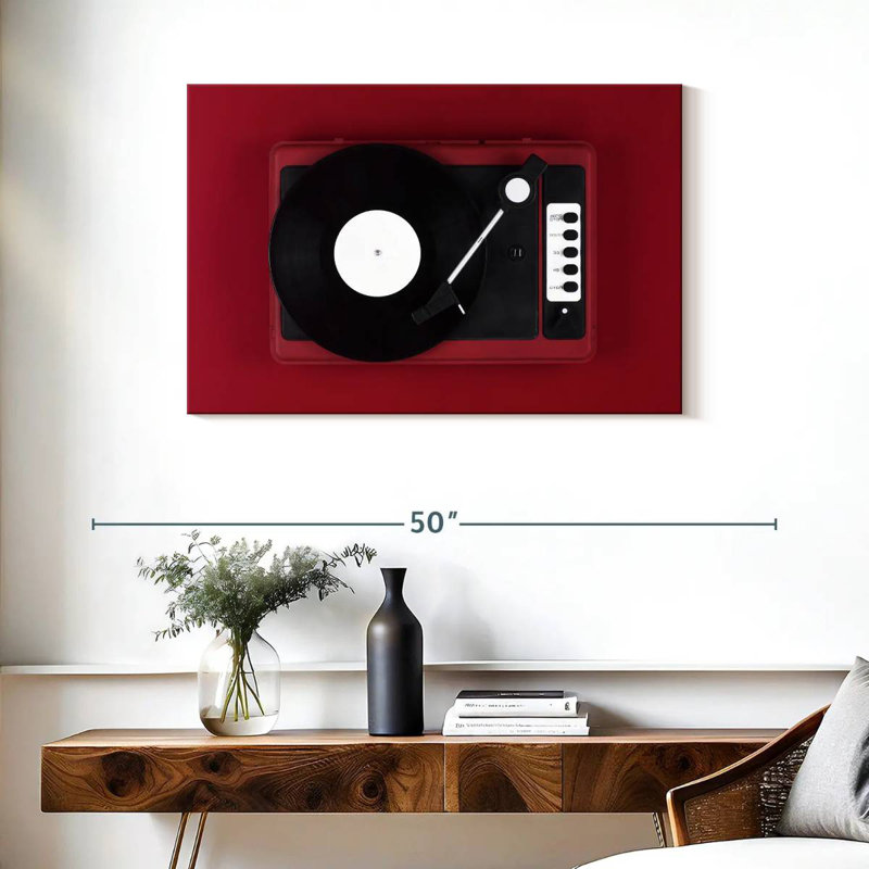 Tourne-disque rouge Abarca, H 24 po x l 36 po
