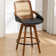 Darries Swivel 26" Counter Height Bar Stools With Cane Rattan Back