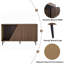 Table d'appoint style Mid-Century en noyer avec rangement à ressort