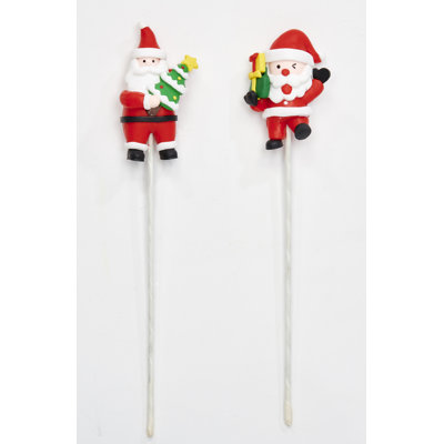 Ensemble 2 pièces père Noël en argile polymère 3 po
