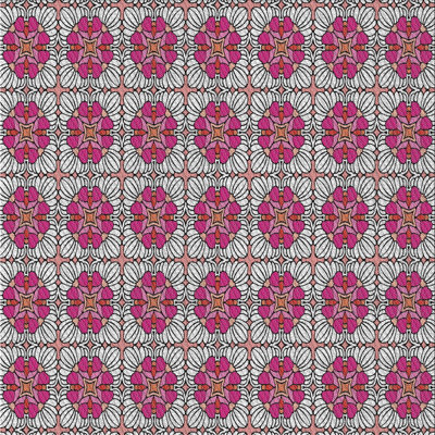 Tapis à motif floral rose
