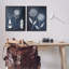 «Structured Flowers On Blue Single Frame» par Lisa Nohren, 2 pièces sur toile-1726465801