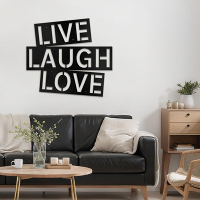 Live Laugh Love, Metal Wall Decor, Split Letter Text Words Sign, Unique Gift Personalize Wall Accent