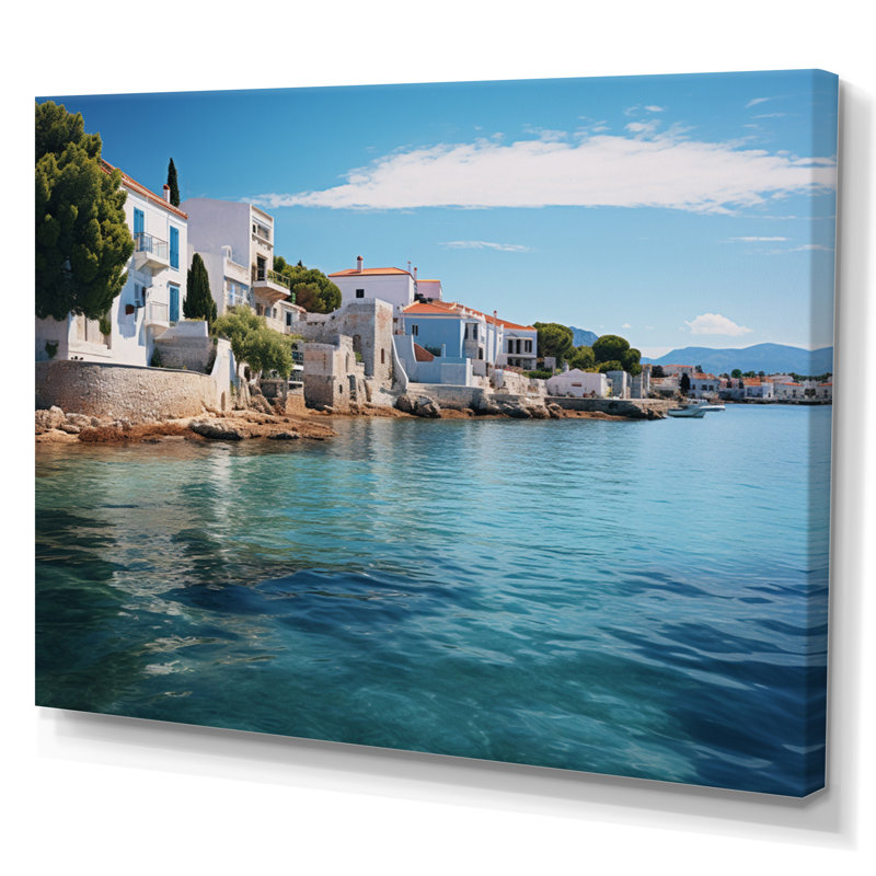 " Greece Saronic Serenade II ", H 30 po x l 40 po, Toile tendue