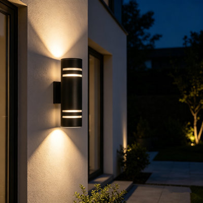 Bryanah Matte Black Aluminum 13.46" H Outdoor Armed Sconce