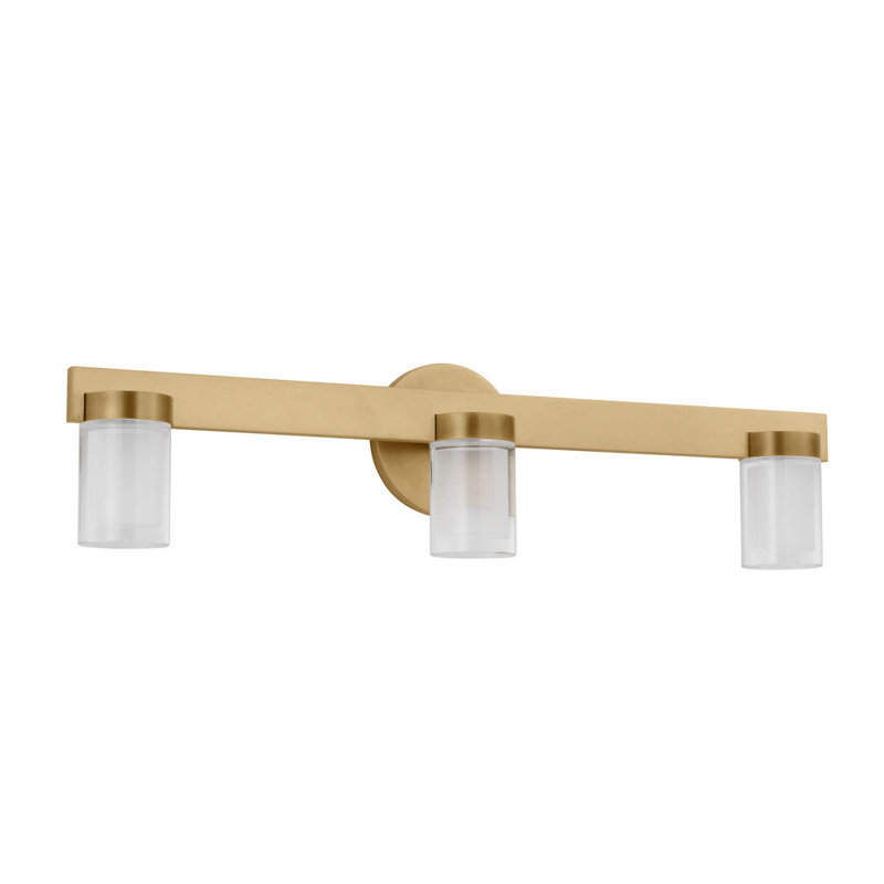 Esfera 3 - Light LED Vanity Light, Natural Brass