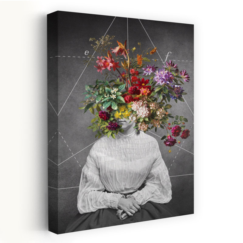«Mathematical Beauty», art mural rétro sur fleur, H 60 po x l 40 po