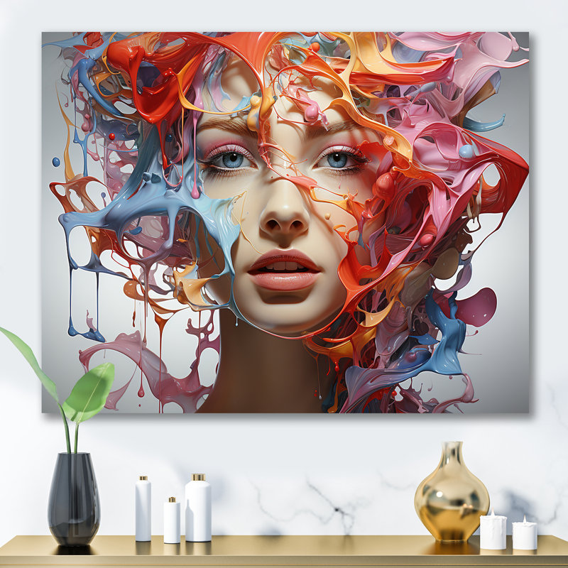 " Surrealism Fragmented Realities Portrait ", Wrapped Canvas, 30" H x 40" W x 1.5" D