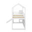 Lit mezzanine simple avec tablettes et lumière-120034833