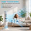 Evaporative Air Cooler, Dual-zone Oscillating Tower Fan With 360° Upper & 60° Lower Oscillation