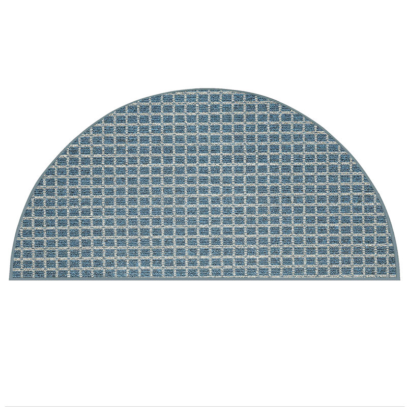 Tapis bleu marine intérieur / extérieur Immy, Demi-cercle 5 pi x 10 pi