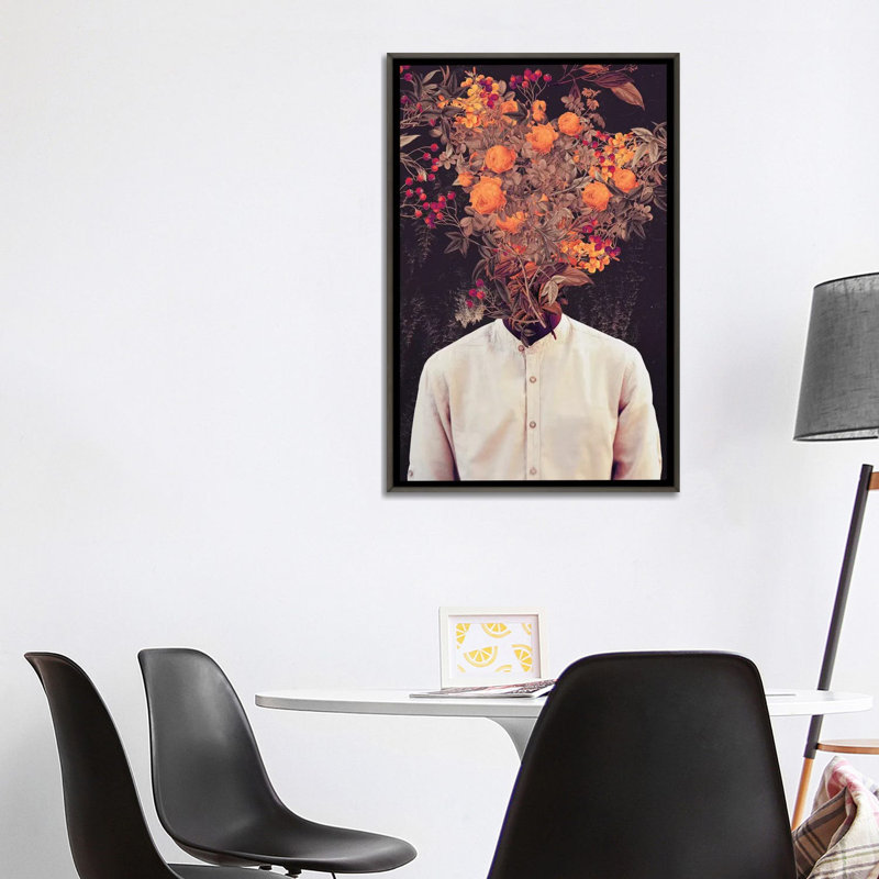 Bloom par Frank Moth - reproduction, Pas de tapis, H 40 po x l 26 po x P 1,5 po, Toile encadrée de bois rustique foncé