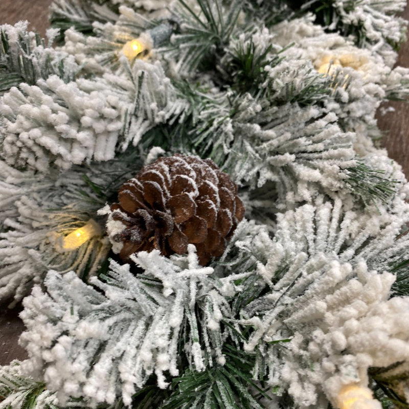 108'' in. Lighted Faux Pine Garland