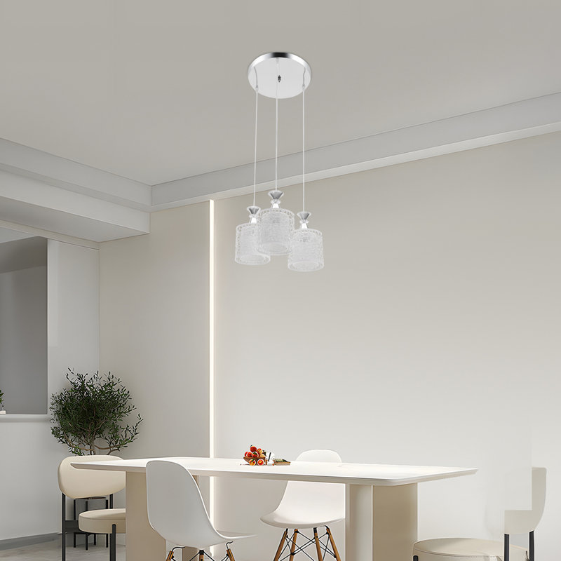 Luminaire suspendu cylindrique moderne à 3 lumières Enyeart