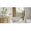Baignoire autoportante en résine de trempage avec trop-plein et bonde Badeloft 72,8 po x 32,7 po BW-01-XL-G en blanc brillant-137927628
