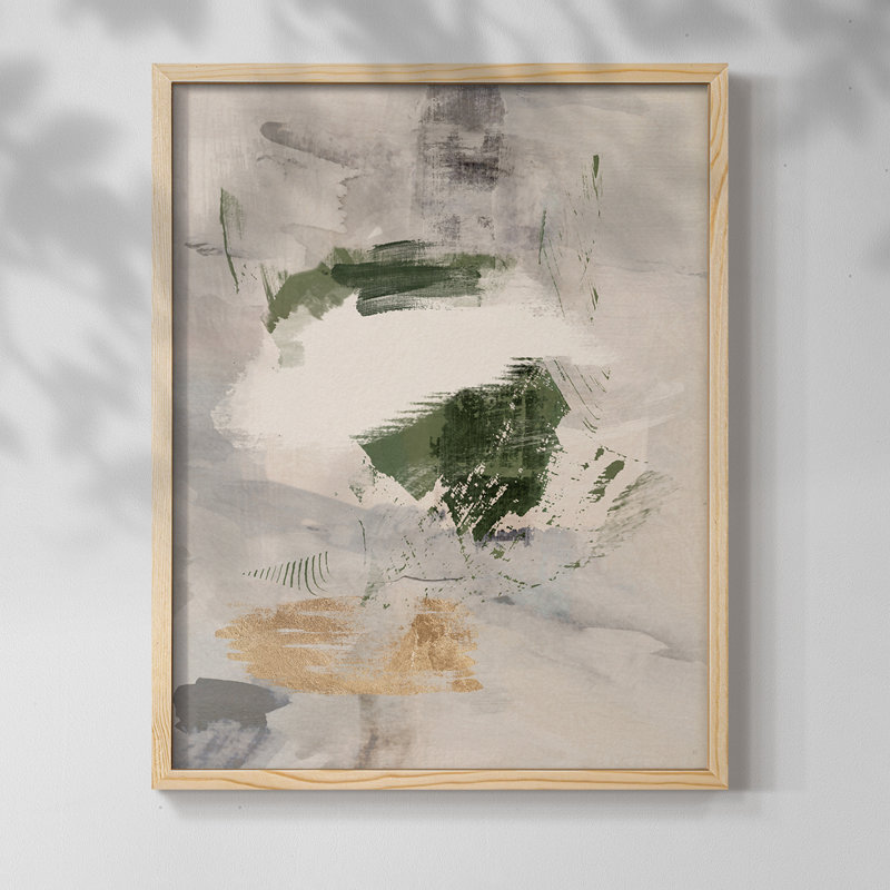 Sand Pond Fall II, reproduction encadrée - bois massif, Naturel, H 15 po x l 12 po