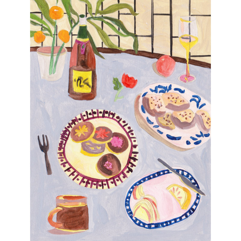 Tamari Bites And Sips I by Melissa Wang - Wrapped Canvas Print, 30 cm H x 20 cm W