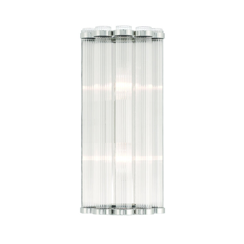Glasbury 14" Sconce, Polished Nickel