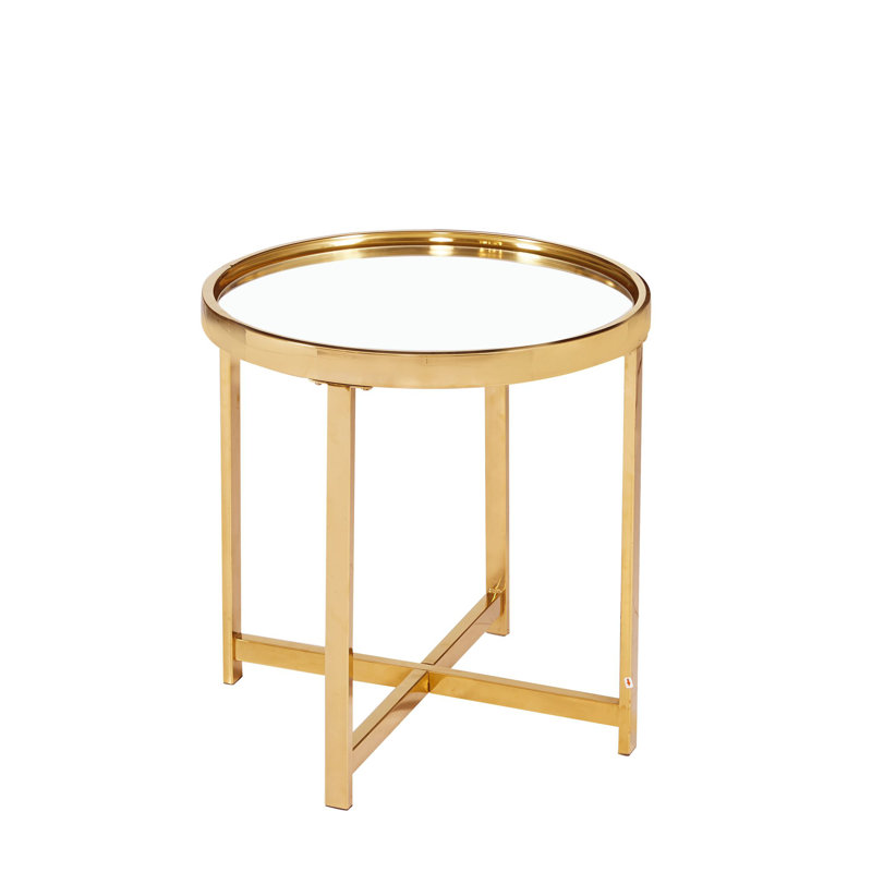 Cashus End Table, Gold