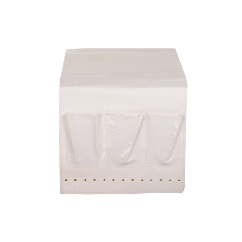 Pu Remote Holder 35x2x70 Cm, White