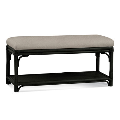 Summer Retreat Wicker Shelf Storage Bench