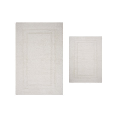 Luxury 100% Cotton Bath Rug (Set of 2) Reversible