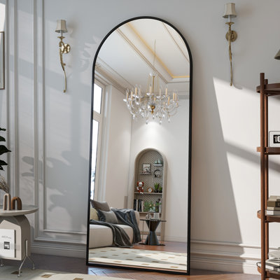 Aluminum Alloy Framed Full Length Mirror with Stand Large Wall Mirror