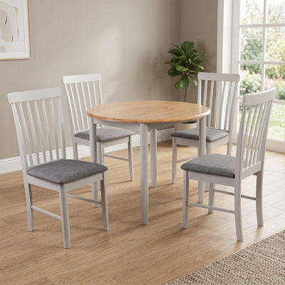 Deerfiled Extendable Round Solid Wood Dining Table