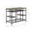 Lona Rustic Oak & Black Finish Kitchen Island