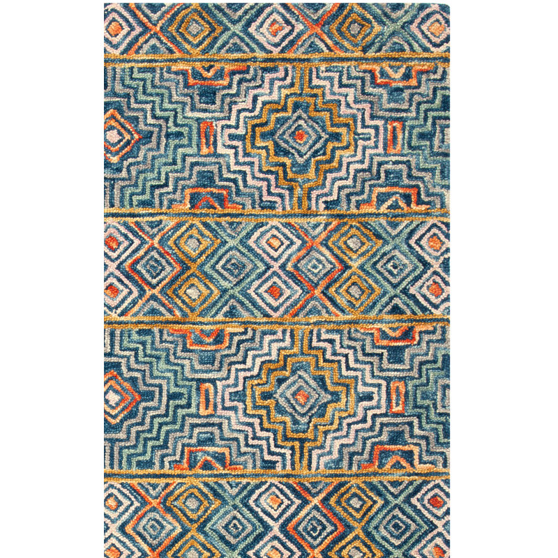 Deyoung Hand Tufted Cotton Geometric Rug, Rectangle 4' x 6'