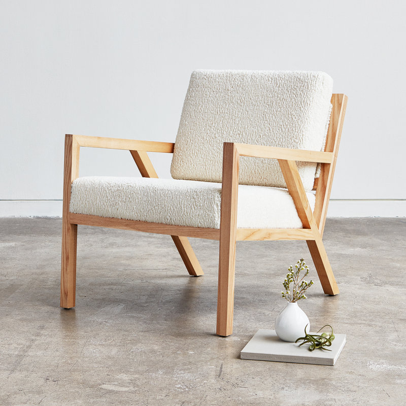 Truss Lounge Chair, Vintage Smoke Performance, Ash Natural
