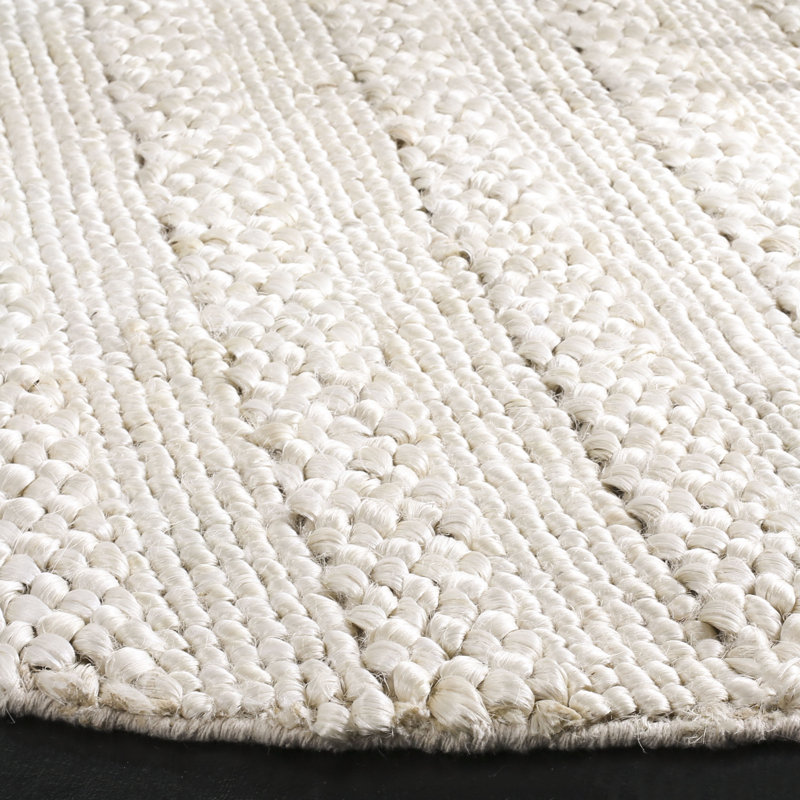 Eco-Smart Hand-Woven Bleach Area Rug, Round 9'