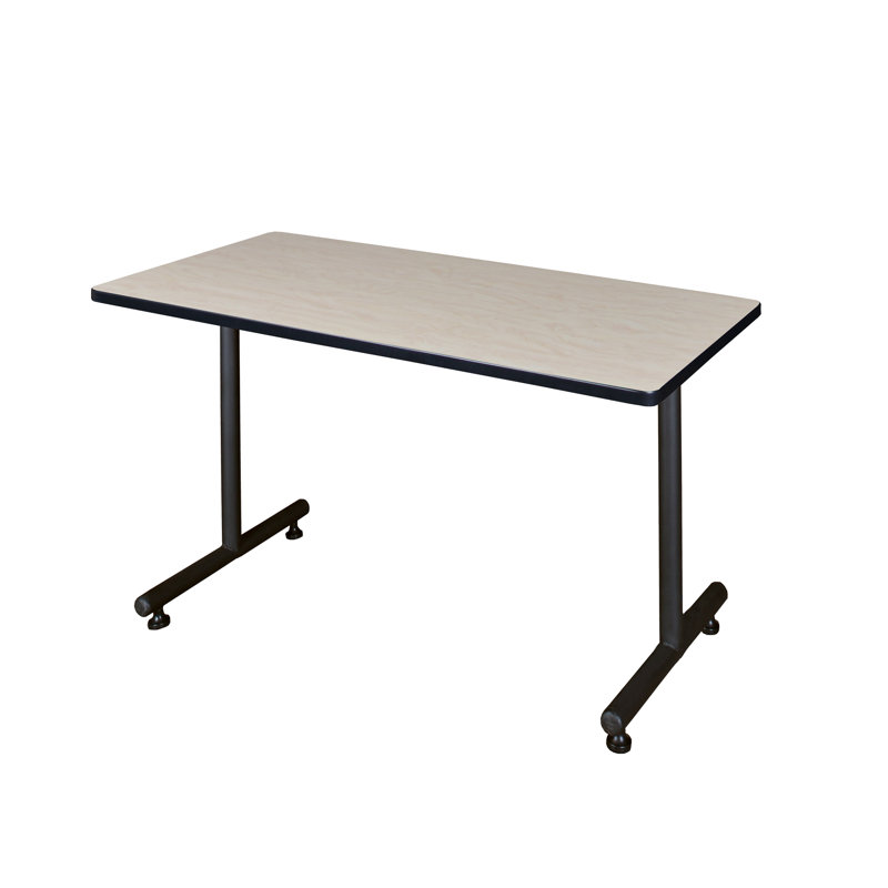 Nicklos Steel T-Base Training Seminar Table, Maple, 29" H x 42" L x 30" W