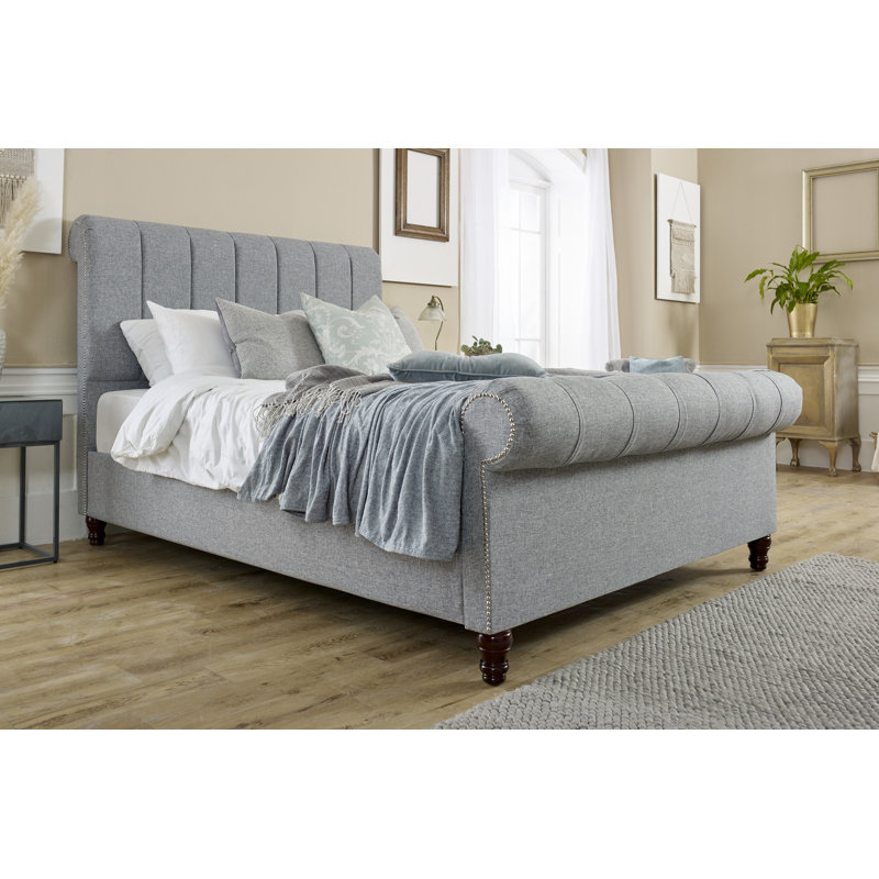 Cherrilyn Upholstered Bed, Grey, Super King (6')