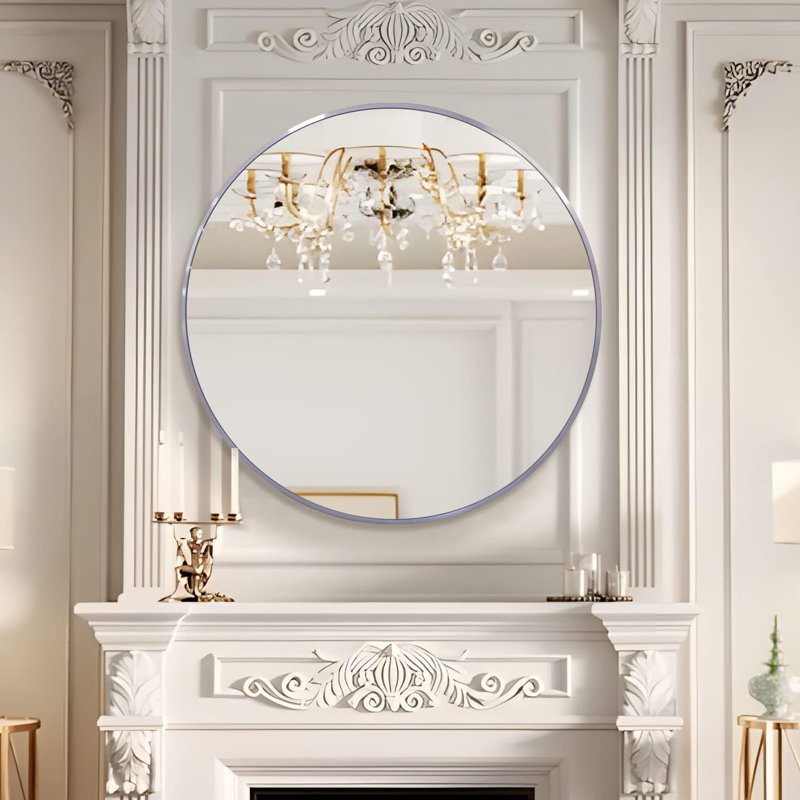 Miroir de salle de bain Pickard, Noir, 42 po x 42 po