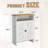 Multi-Functional Mdf Shoe Cabinet With 5-Layer Shelves And Open Storage, White And Natural